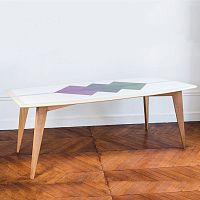 Contemporary dining table BOLGE 79beechepoxyrectangular