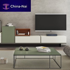 Contemporary coffee table KUwoodenmetal baserectangular