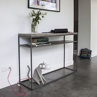 Contemporary sideboard table PERSPECTIVE fiber-reinforced concretesteel baserectangular