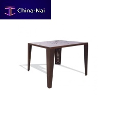 Contemporary table MUSICCOR-TEN® steelsteel basesquare