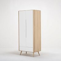Contemporary wardrobe ENAoakMDFwith swing doors