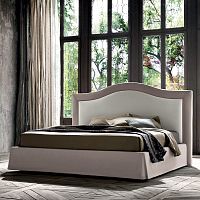 Double bed OSCARtraditionalupholsteredwith headboard