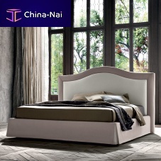 Double bed OSCARtraditionalupholsteredwith headboard