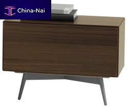 Contemporary bedside table LUGANOMDFsteelrectangular