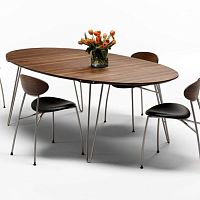 Contemporary table GM 6652oakwalnutash