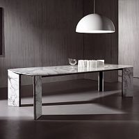 Contemporary table MAXWELLmetalstonemarble