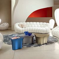 Original design side table TRIOLETfiberglassresinfiberglass base