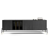Contemporary sideboard V267wood veneerlacquered metalfor hotel