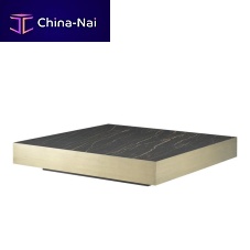 Contemporary coffee table Kyros marblewooden basesquare