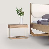 Contemporary bedside table PIEDMONT #1oakwalnutash