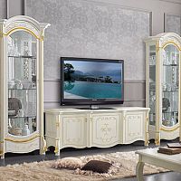 Traditional TV wall unit DIAMANTElacquered wood