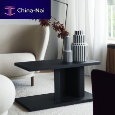 Contemporary side table BIToaksolid woodrectangular