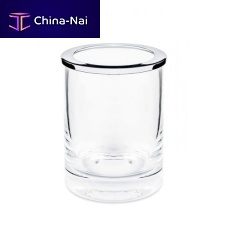 Glass storage box BRASS CHROME PLATEDbathroom