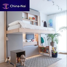 Loft bed CAMPUS wallsinglecontemporary