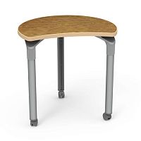 Contemporary table PLATEAU SERIES SEMI-SHAPE HOOPsteelaluminumhigh-pressure laminate