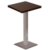 Contemporary table QUADRAmelaminecast iron basesquare