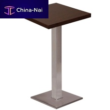 Contemporary table QUADRAmelaminecast iron basesquare