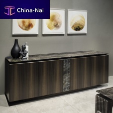 Contemporary sideboard KIMMELwoodenleathermarble