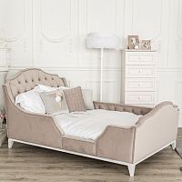 Single bed NAMUR LUXtraditionalupholsteredwith headboard