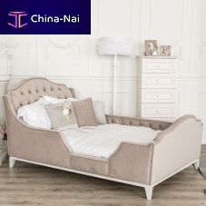 Single bed NAMUR LUXtraditionalupholsteredwith headboard