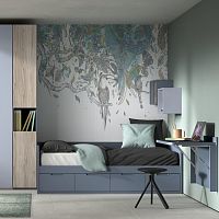 Pull-out bed Formas 22 F-101singlecontemporarywith drawer