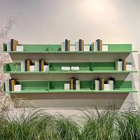 Wall-mounted shelf Sabrinacontemporarysteelwhite