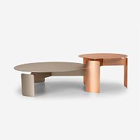 Contemporary coffee table SHIRUDOstainless steelironnickel