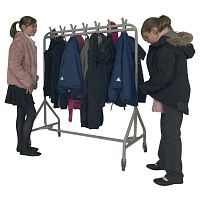 Contemporary clothes rack metalon castersfor school