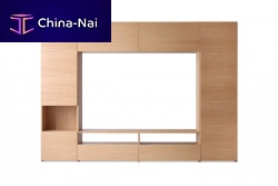 Contemporary TV wall unit OTTO oakwalnut