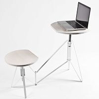 Contemporary table SIAMOOwoodenmetalmetal base