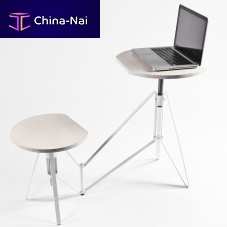 Contemporary table SIAMOOwoodenmetalmetal base