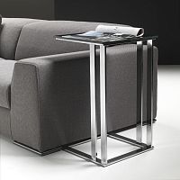 Contemporary side table AZALEA BREAKwoodenmetal baserectangular