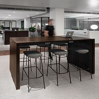 Contemporary high bar table HARVESTwoodenwooden baserectangular