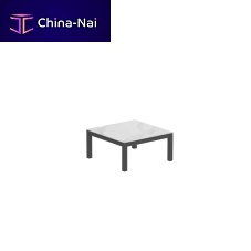 Contemporary side table TABOELAteakceramicaluminum base