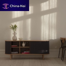 Contemporary sideboard AUDACIOUS VIDeooakMDFleather
