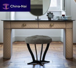 Contemporary dressing table PENELOPEwoodenleather1-seat
