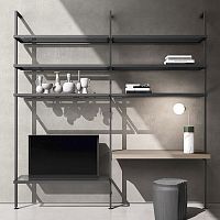 Wall-mounted shelving system SM2003floor-standingcontemporaryaluminum
