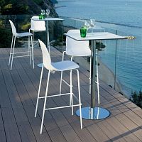 Contemporary high bar table CONTRACTaluminiumstainless steellaminate