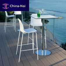 Contemporary high bar table CONTRACTaluminiumstainless steellaminate