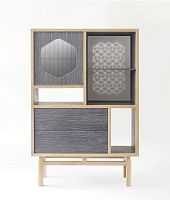 High sideboard ENLIGHTcontemporaryoakwalnut