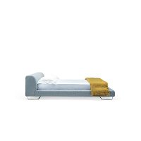 Double bed Lowlandcontemporaryupholsteredwith headboard