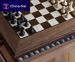 Contemporary chess table VOLTAhomeoakmahogany