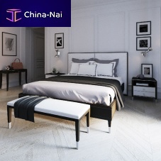 Double bed SILVER LINEcontemporarywith upholstered headboardfabric