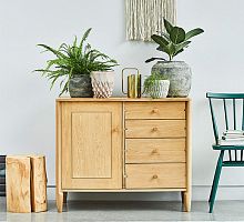 Contemporary sideboard CAPENAoakwith shelf