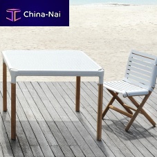 Contemporary table AT800teakaluminumcardboard