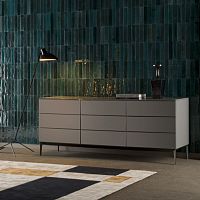 Contemporary sideboard 505 UPlacquered woodglasscast aluminum