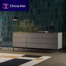 Contemporary sideboard 505 UPlacquered woodglasscast aluminum
