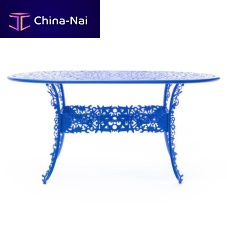 Victorian table aluminumroundoval