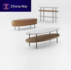 Contemporary sideboard table BEVERLYwoodensmoked glassmetal base