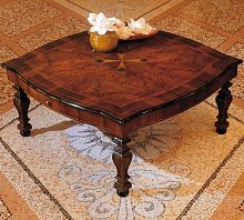 Traditional coffee table 41woodensquarewith drawer